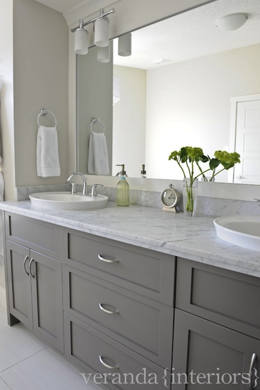 gray bathroom vanity