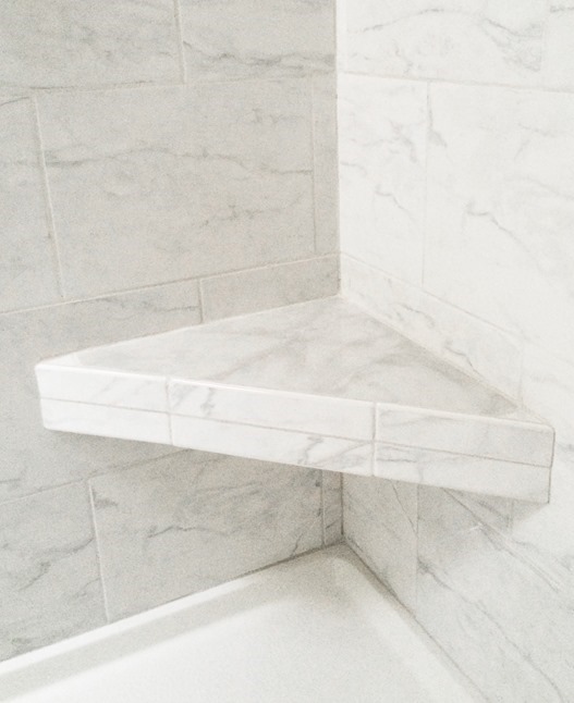 angled shower seat