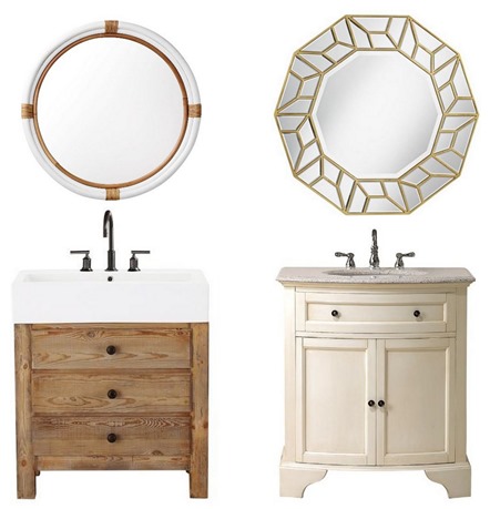 bathroom vanities and mirrors