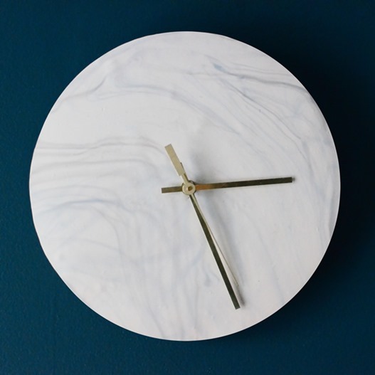 faux marble clock diy