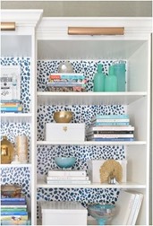 spotted bookcase