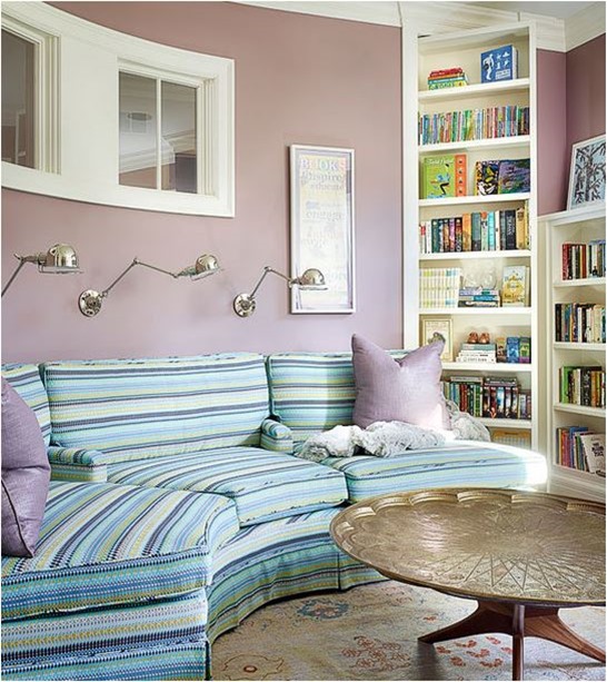 lavender blue green sitting room