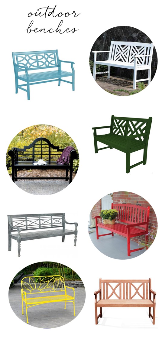modern outdoor benches