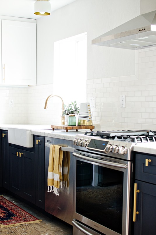brass hardware charcoal cabinets brittanymakes