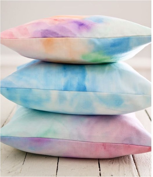 painted watercolor pillows