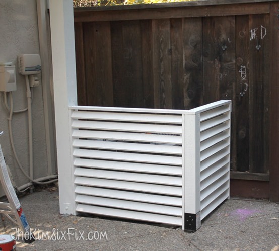 diy louvered air conditioner screen