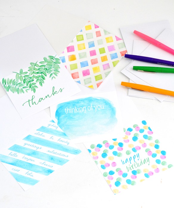 note cards watercolors