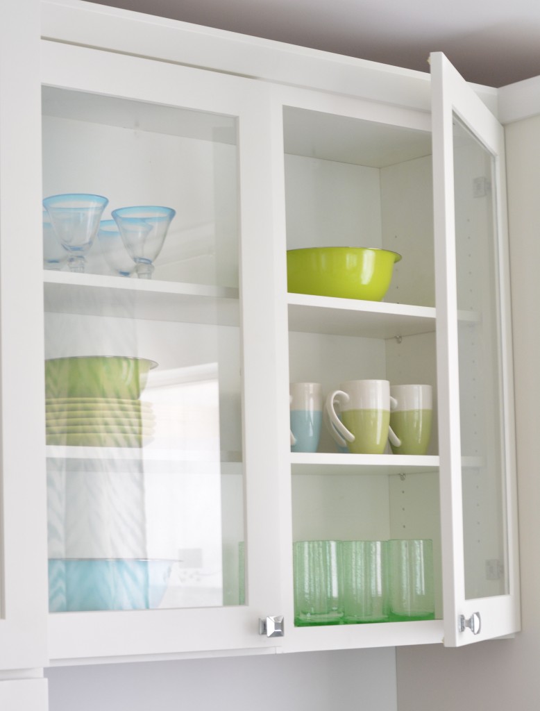 glass upper cabinets