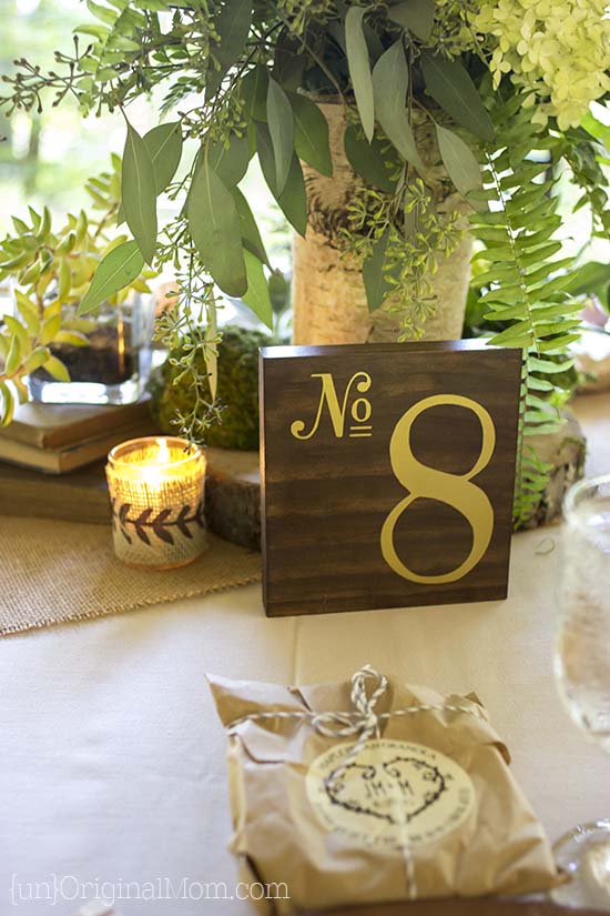 wood table numbers