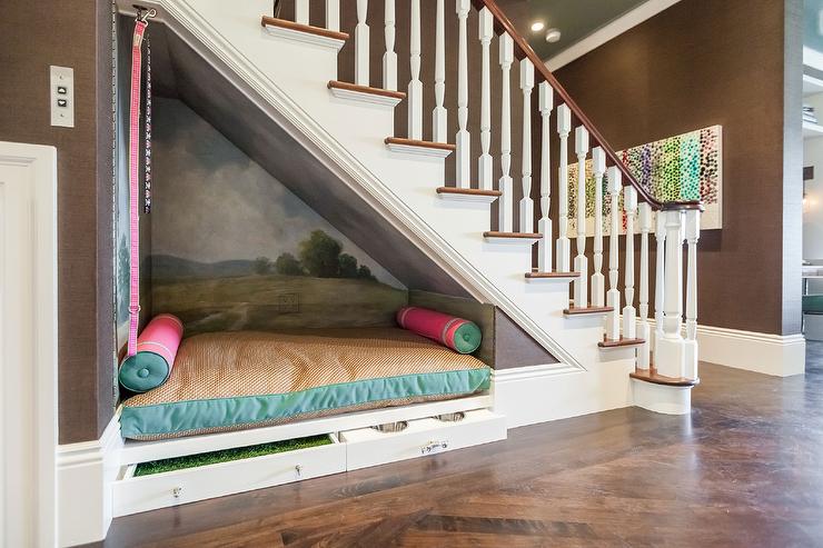 dog bed under stairs