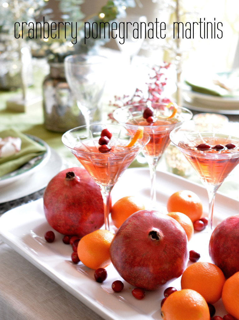 cranberry pomegranate martinis 