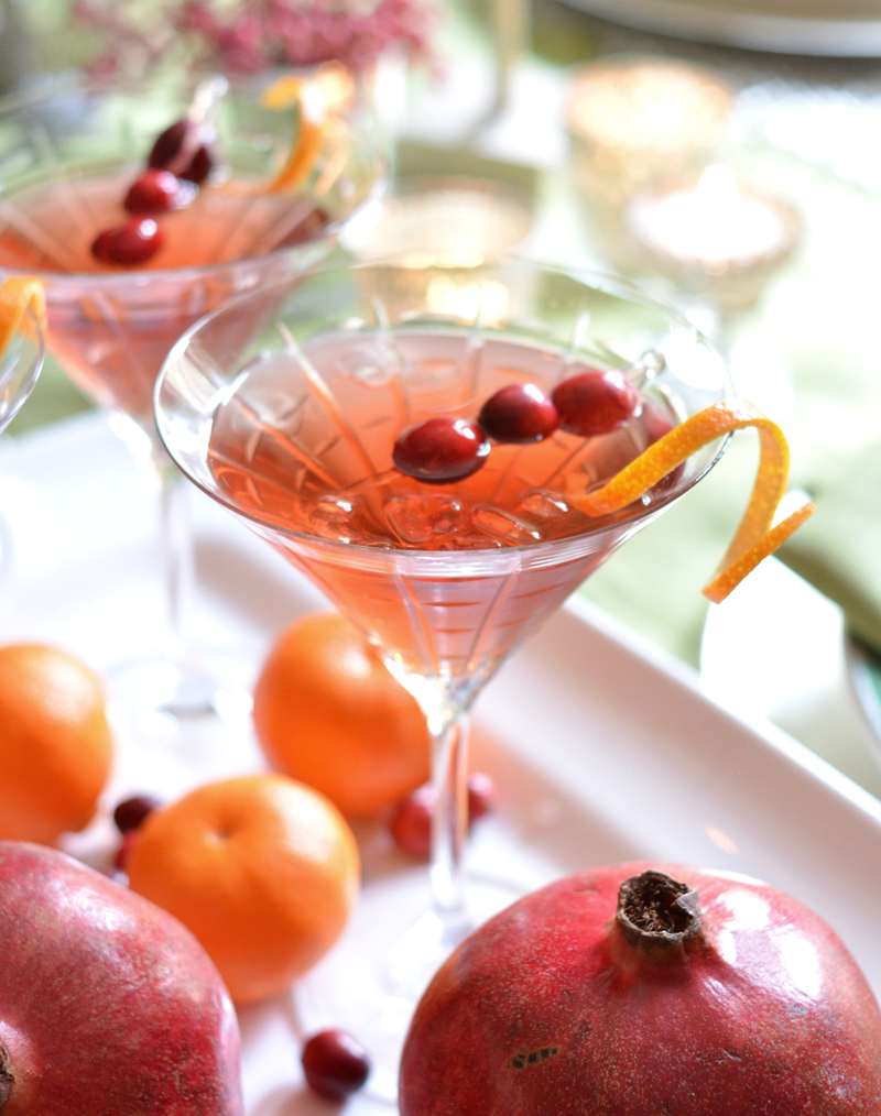single cranberry pomegranate martini
