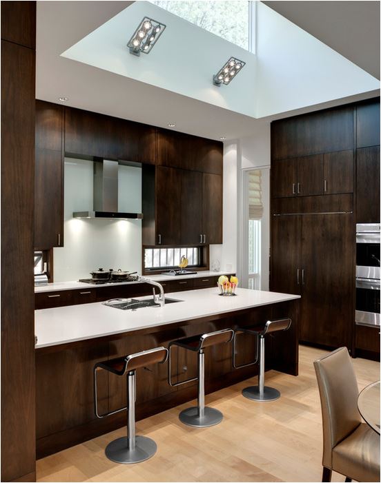 dark contemporary wood kitchen cabinets