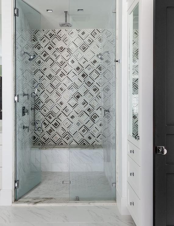 feature tile in shower