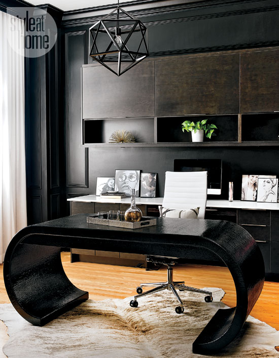 masculine home office
