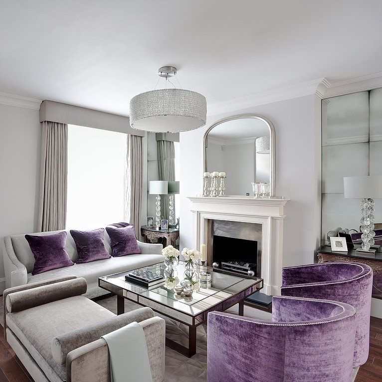 purple velvet accent chairs