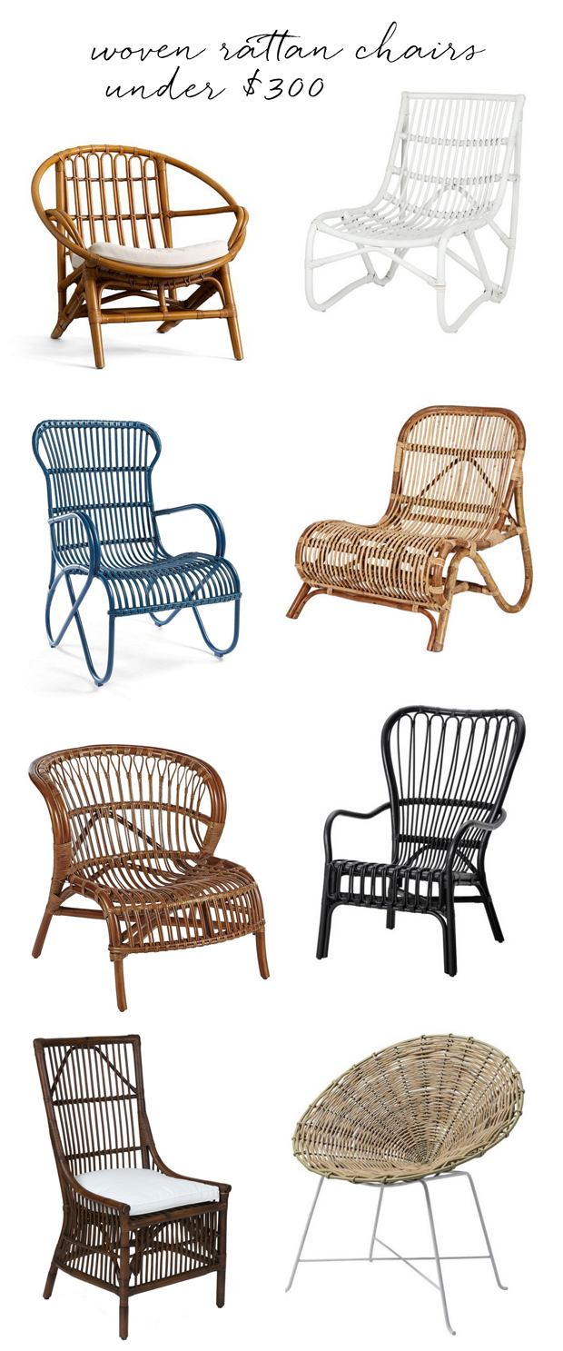 woven chairs under $300