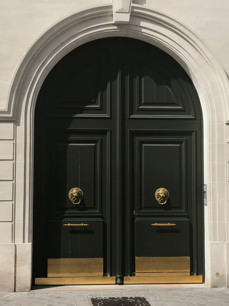 black arched doors paris