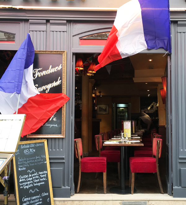 cafe french flag