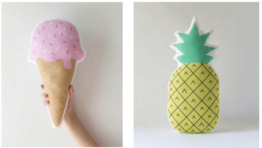 ice cream pineapple pillows
