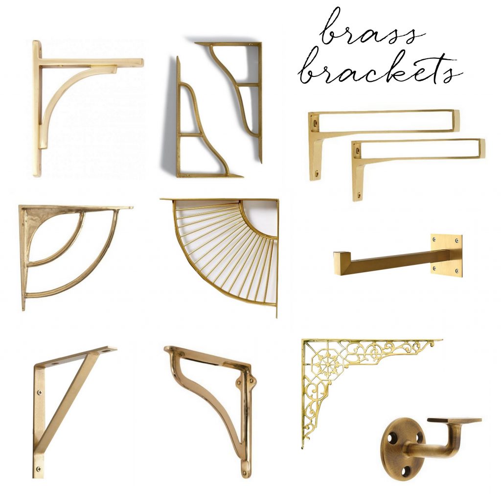 brass shelf brackets