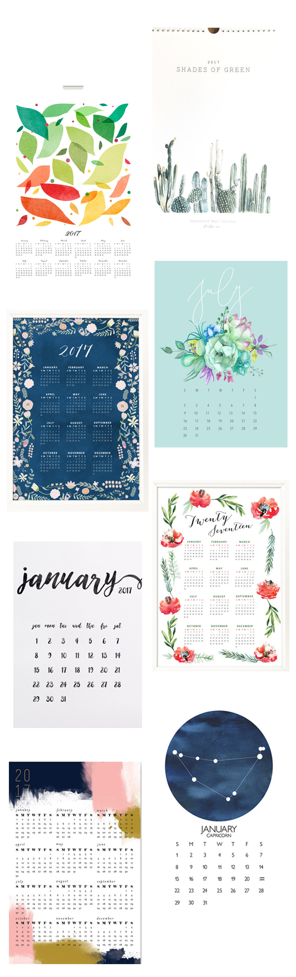 2017 Wall Calendars