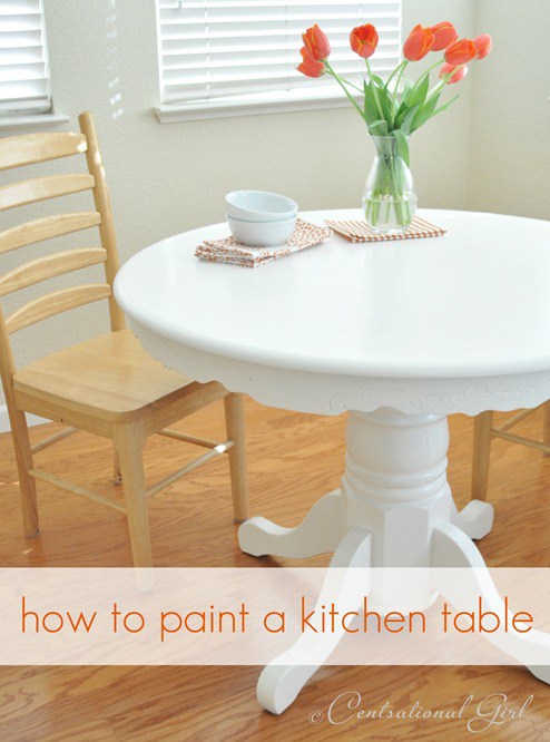 Painting A Kitchen Table Centsational, How To Paint A Dining Room Table Top