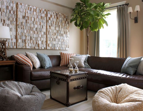 Decorating Around A Leather Sofa, What Colour Goes With Dark Brown Leather Sofa