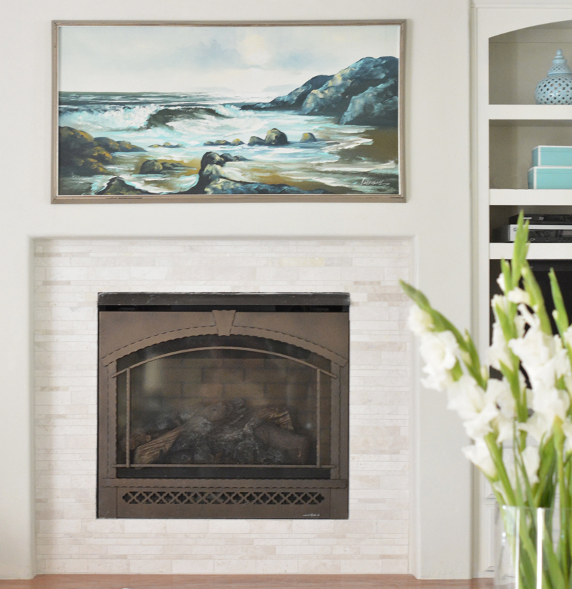 new fireplace tile seascape painting