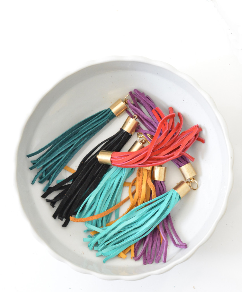 colorful leather tassels