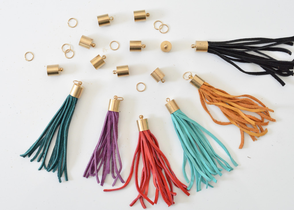 diy colorful leather tassels