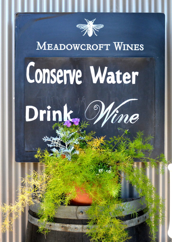 conserve water drink wine