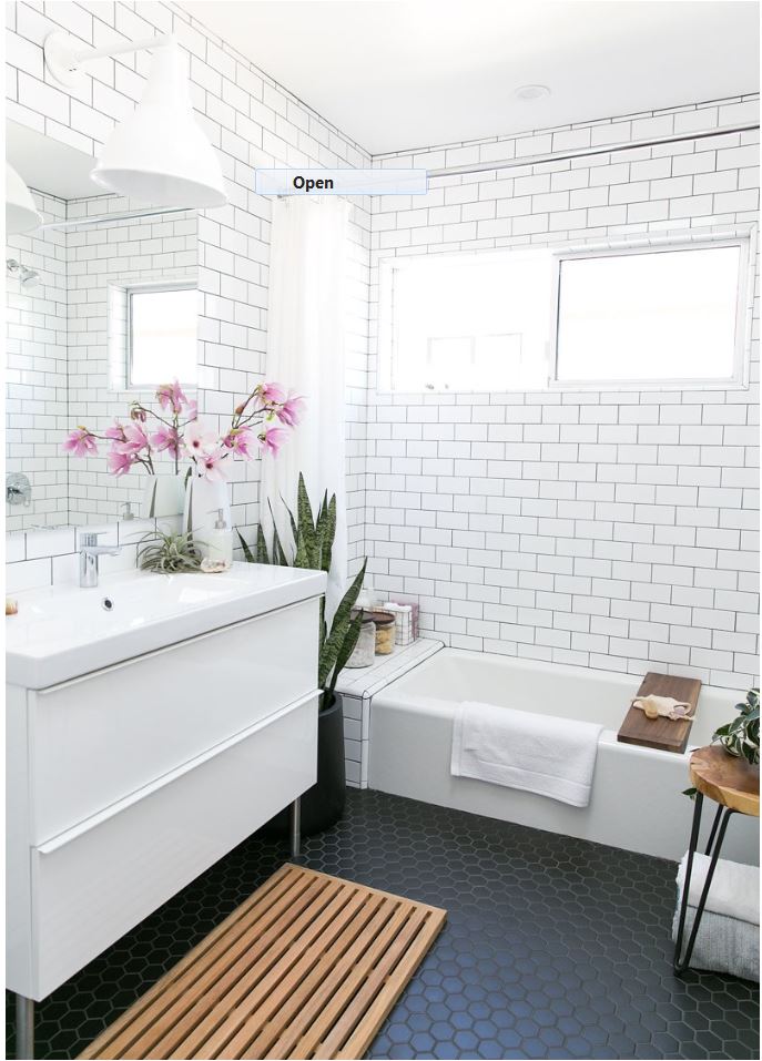 Hexagon Bathroom Floor Tile, Hexagon Shower Floor Tile Black