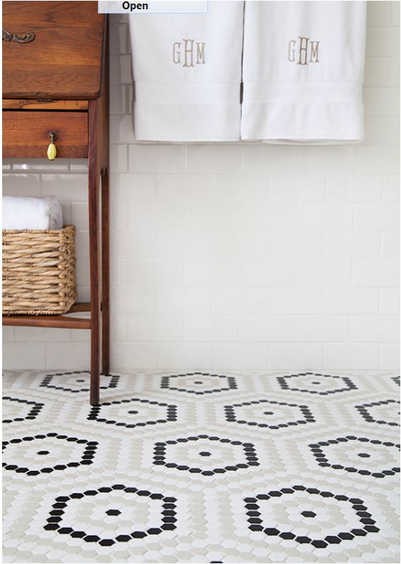 Hexagon Bathroom Floor Tile, Hex Floor Tile Patterns
