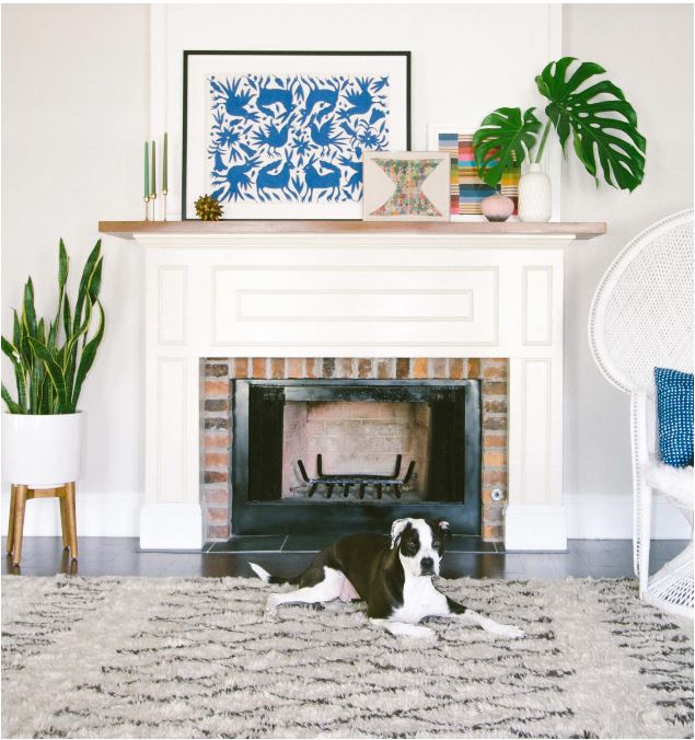 Mantel with Wall Art